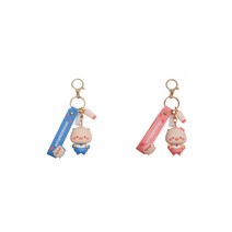 러키라이프 귀여운 아기 돼지 캐릭터 키링 2P 세트, 체육복