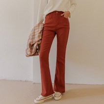 라인미 골지스판 컬러 부츠컷팬츠