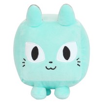21종 고양이 우파루파 강아지 로블록스 펫시뮬레이터X 인형 펫시뮬X 애착, 18cm 사각 파란 고양이, 표시된 치수cm