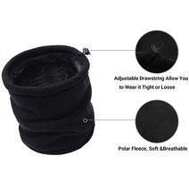 Aiphamy 겨울 더블 레이어 플리스 넥 게이터 넥 워머 스카프 페이스 마스크.. 정품보장, 3 Pack Black