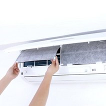 벽걸이에어컨청소 벽걸이 에어컨청소 에어 컨디셔너 필터 종이 공기 청정기 먼지 절단 가능 방진 네트 청소 정화 에어컨 부품 10 장, 2 pcs
