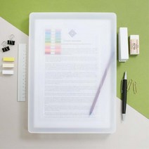 휴대용 투명 플라스틱 A4 파일케이스 작업실 법인사업자 계약서보관 악보정리 병원, 1개, 그레이