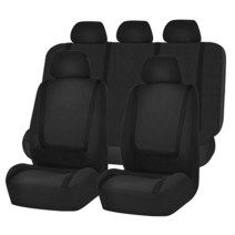 현대 i30 Creta Tucson ix35 Solaris Elantra Santa Fe Kona i40 Getz Palisade Terracan 자동차 쿠션 용 패브릭 카, 보여진 바와 같이, 5인승-블랙