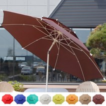 파라솔 캠핑 비치 낚시 야외 2층 특대형 팔각 파라솔받침대 카나모 휴대용 테라스, 03.팔각 파라솔 꺾임 슈퍼와이드-그린