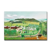 그랜마 모지스 그림 인테리어 명화 액자 + 네임택, 06. 큰 마을+아트네임택