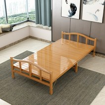 대나무 평상 접이식 야외 베란다 옥상 테이블 이동식 대청마루 대나무침대, N.100X197cm