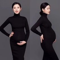 만삭원피스 촬영 만삭 드레스 블랙 심플 투피스 임산부 사진 의상