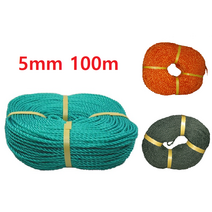 [다바이마켓] PE 로프 100m 5mm 등산 아웃도어 클라이밍 빙벽장비 (3색), 주황색, 1개
