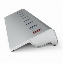 넥스트 이지넷유비쿼터스 USB3.0 알루미늄 8포트 스탠드형 유전원 USB허브 NEXT-319U3, 혼합 색상