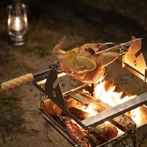 캠핑 바베큐그릴 화로대 꼬치 통닭 야외바베큐, 1개