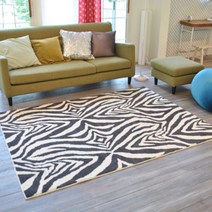[천삼백케이] [카페트앤데코] 젠트지브라 그레이 러그 (100x150cm)
