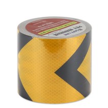 PET 반사테이프 반사 스티커 100mm X 10M 1개입, 황/흑 화살표