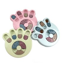 강아지 고양이 퍼즐 노즈위크 슬로우식기 푸드트리 푸드클립 놀이 장난감 회전스낵볼, 블루, 발자국
