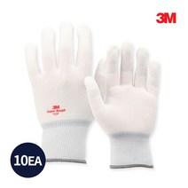 아이정 3M 안전장갑 슈퍼터프 탑 화이트 10개입, L