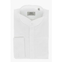 Corneliani CC COLLECTION MANDARIN 칼라 셔츠 위드 더블 CUFFS 85EX93 0161123 080