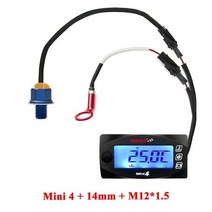 디지털 미니 미터 로프 듀얼 온도 측정기 오일 게이지 오토바이 실린더 전압 시, Meter-14mm-12x1.5