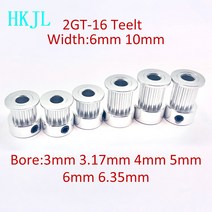 GT2 타이밍 풀리 16 개 톱니 보어 3mm 3.17mm 4mm 5mm 6.35mm폭 6mm 10mm 2GT 동기식 벨트 소형 백래시 16, 04 5mm_01 6mm_02 2pcs