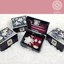 [라온제나 웨딩]칠기 정거북 보석함 미니 자개함 혼주 보석함 예단함 웨딩선물 예단준비 외국인선물 바이어선물 쥬얼리보석함, 4번. 칠기 정거북 보석함 (화조/흑)