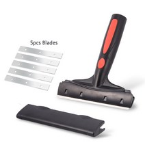 자동차창문수리 자동차창문수리도구 EHDIS-청소 스크레이퍼 금속 칼 블레이드 창 착색 필름 스퀴지 가정용, 02 5 Blade Set