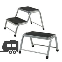 카라반발판 트레일러 보조 발판 1단 2단 캠핑카 계단 루프박스 사다리 높이조절 스텝