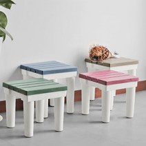 등받이없는 의자 사각 스툴 낮은 미니 체어 화분스툴, 대_브라운