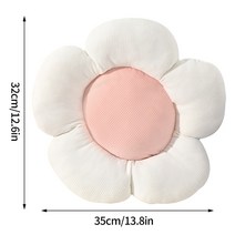 자동차방석 메모리폼 통풍시트 플러시 플라워 쿠션 인스타그램 귀여운 소파 해바라기 베개 사무실 의자 요추 지지 카시트 등쿠션, [06] White pillow 32x35cm