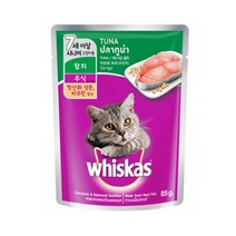 반려공간 위스카스 시니어 참치 파우치 80g 고양이 습식사료, 12개묶음