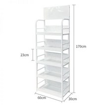 진열대 마트 편의점 슈퍼마켓 약국 간식 팬트리 매대 철제 선반, free, C.백색  60 x 30 x 170