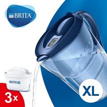 해외 BRITA Marella XL 3.5 Lt 필터링 된 정수기 주전자 스마트 및 간편한 충전 기능 및 3 MAXTRA 필터, 02 WHITE