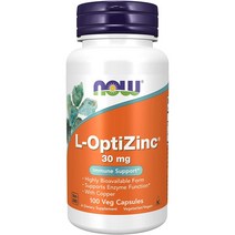나우푸드 Now Foods L-OptiZinc L-옵틱징크 30 mg 베지캡슐 100개입, 1개