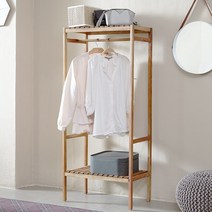 [리비니아] 원목 사각 선반 행거, 내츄럴