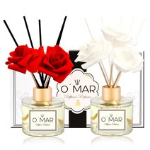 오마르 퍼퓸디퓨저 120ml 1+1 디퓨저세트, 클린코튼