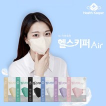 귀안아픈 헬스키퍼 KF-94 에어 컬러 초소형 소형 중형 대형 특대형 40매, 블랙(KF-94), 중형(M) 40매