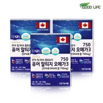 초임계 rTG 오메가3 알티지오메가3 고함량 EPA DHA 고순도 3세대 오메가쓰리 피쉬 오일 원액 기름 캡슐 비타민E 식약처인증 5중 기능성 혈관 혈행건강 영양제 홈쇼핑 효능, 1개월분x3