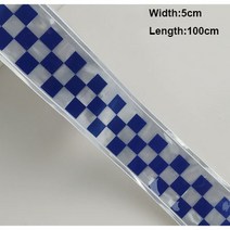 반사 야광 축광 테이프 조끼 종이 스티커 5cm * 100cm PVC 반사 격자 재료 바느질 천으로 DIY 형광 스트립, 04 type 2, 1개