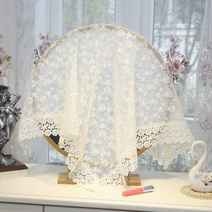 탁상 거울 가리개 미러 앤틱 덮개 빈티지 커버 천 레이스 가림막 화장대 거울커튼, A