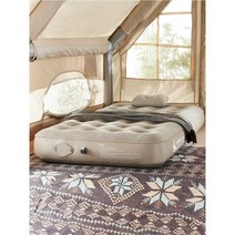 캠핑 에어 매트리스 매트 야외 차박 침대, 1인 + 치즈베개x1 4세대 에어펌프