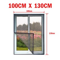 주름방충망 방충망틀 스텐 방범 붙이는 방충망 여름 안티 모기장 창 화면 메쉬 공기 얇은 명주 그물 방진 애완 동물 고양이 세느 이동식 빨 수있는 지원 사용자 정의 크기 서비스, W 100cm x H 130cm+White net br
