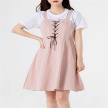 무릎위 원피스 여성 끈나시 포인트끈디자인 모델키163