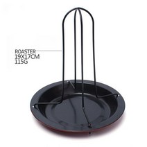 요리팬 바베큐 그릴 베이킹 비 스틱 치킨 로스터 랙 그릇 액세서리 도구 포크 1 2716808660, Black, 영국