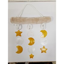 [소품팩토리]일자형 원형 봉제 패브릭 모빌틀 썬캐쳐 자개모빌 DIY 모빌재료 아이방꾸미기, 라운드22cm