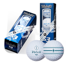 VOLVIK 투어 S3 브이 포커스 골프공 3피스 우레탄볼 3구 무반사 화이트 방향표시선, 1.볼빅 투어 S3 화이트-3구