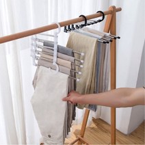 랍슨 5단 바지걸이 치마걸이 접이식 논슬립 화이트, 1개