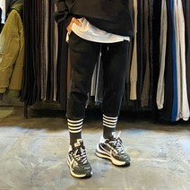 어썸블랑 겨울기모 사디 배색 워머 밴딩 조거팬츠 5컬러