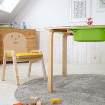 토리 원목 유아 쿠션의자 직사각 수납책상세트 2-7세, 유아 직사각+바구니 흰색 / 쿠션의자 파랑 2개