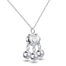 한자목걸이 스타일 스털링 실버 목걸이 잠금 펜던트 여자여자 주얼리 선물