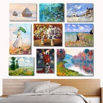 클로드 모네 인테리어 액자 No1~10 프레임 3호(27x19cm), 9.트루빌/프레임액자(검정)_28840194