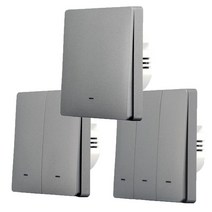 Lonsonho-Tuya 스마트 WiFi 스위치 EU UK 220V Smartlife 홈 오토메이션 무선 원격 제어 Alexa Google Assistant 호환, [03] GRAY, [03] 3-Gang, [02] No Neutral