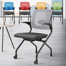 청소년의자 바퀴달린컴퓨터책상 진료실 의자 허리에좋은사무실 고등학생 의자, b8 반고정의자 블루