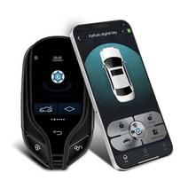 Jingyuqin K911 PKE 스마트 LCD 원격 키 마세라티 스타일 BMW 벤츠 포드 캐딜락 휴대폰과 함께 작동 키, 01 Black Colour_02 Korean